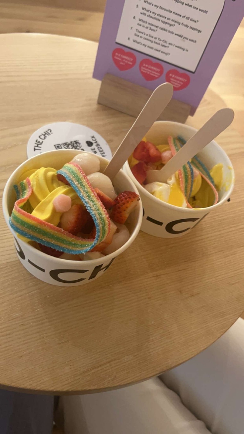 Yo-Chi frozen yoghurt cups